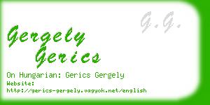 gergely gerics business card